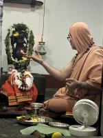 Purnahuti and Pujana by HH Swamiji at Shri Vishveshwara Venugopala Temple; Paduka Pujana (14 Feb 2026) Pictures Courtesy of Shri Shriram Shirali